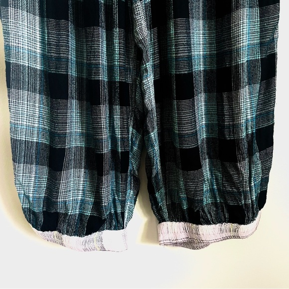 Free People Intimately Fallin' for Flannel Blue Plaid Lounge Pants S EUC - Picture 7 of 12